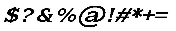 Kineks Semi Bold Slab Expanded Italic Font OTHER CHARS