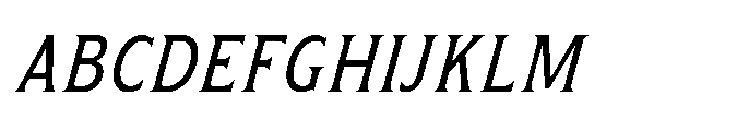 Kineks Serif Condensed Italic Font UPPERCASE