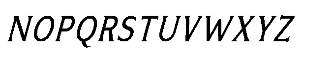 Kineks Serif Condensed Italic Font UPPERCASE