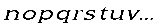 Kineks Serif Expanded Italic Font LOWERCASE