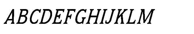 Kineks Slab Condensed Italic Font UPPERCASE