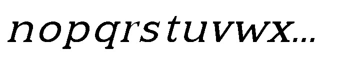 Kineks Slab Italic Font LOWERCASE