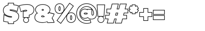 Kines Outline Font OTHER CHARS