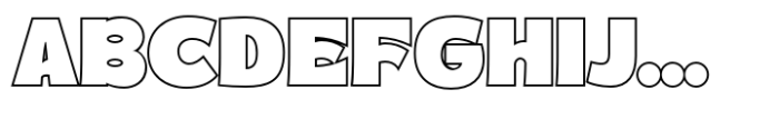 Kines Outline Font UPPERCASE