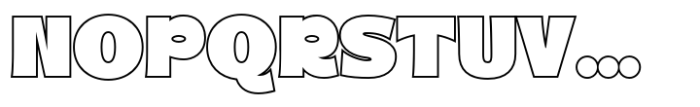 Kines Outline Font UPPERCASE