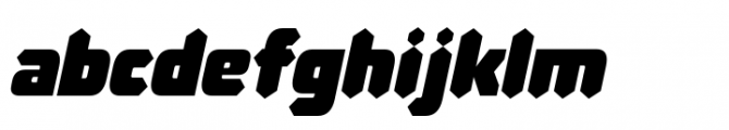 Kinesthesia Heavy Italic Font LOWERCASE