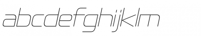 Kinesthesia Ultra Light Italic Font LOWERCASE