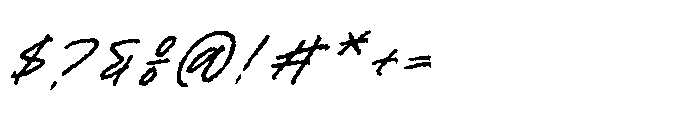 Kinetica Scribble Italic Font OTHER CHARS