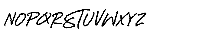 Kinetica Scribble Regular Font LOWERCASE