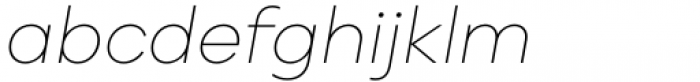 Kinetika Thin Italic Font LOWERCASE