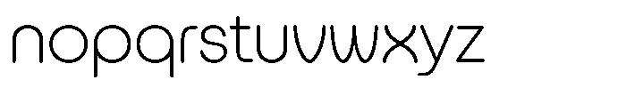 King Extra Light Rounded Font LOWERCASE