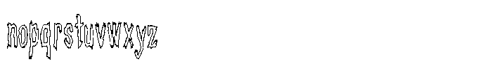 King Of Spain Outline Regular Font LOWERCASE
