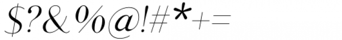 King Sans Light Italic Font OTHER CHARS