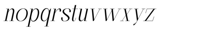 Kingkey Thin Italic Font LOWERCASE