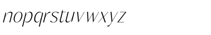 Kingray Quento Italic Font LOWERCASE
