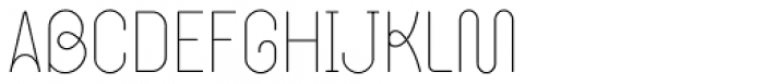 Kinky Rounded Hairline Font UPPERCASE