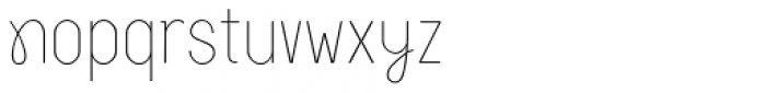 Kinky Rounded Hairline Font LOWERCASE