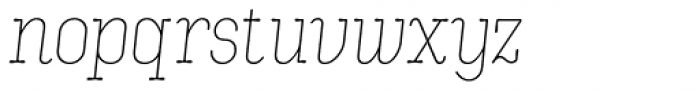 Kinsey Thin Italic Font LOWERCASE