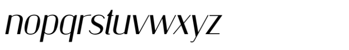 Kinsley Sans Thin Italic Font LOWERCASE