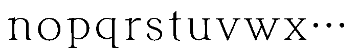 KinutaMincho StdN Light Font LOWERCASE