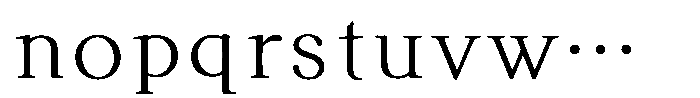 KinutaMincho StdN Regular Font LOWERCASE