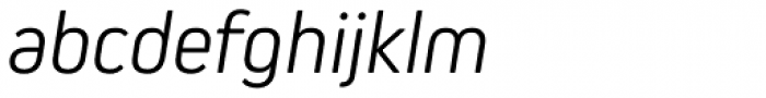 Kiro Light Italic Font LOWERCASE