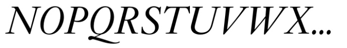 Kis Antiqua Pro Book Italic Font UPPERCASE