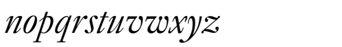Kis Antiqua Pro Book Italic Font LOWERCASE