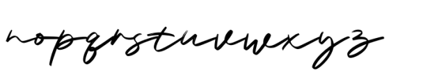 Kishara Signature Font LOWERCASE