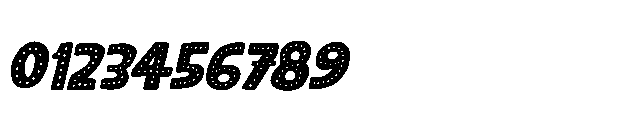 Kissy Face Dots Italic Font OTHER CHARS