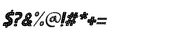 Kissy Face Dots Italic Font OTHER CHARS