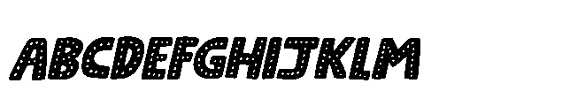 Kissy Face Dots Italic Font UPPERCASE