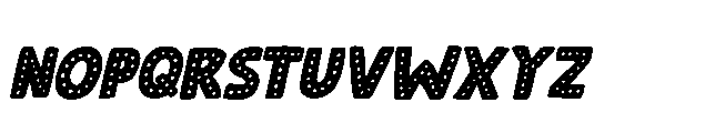 Kissy Face Dots Italic Font UPPERCASE