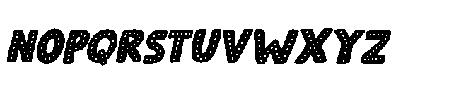 Kissy Face Dots Italic Font LOWERCASE