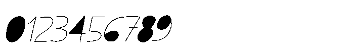 Kissy Face Line Closed Italic Font OTHER CHARS