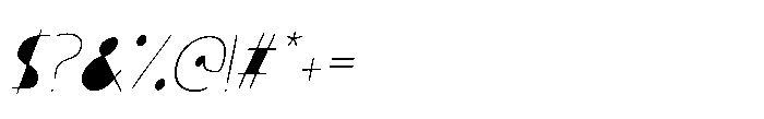 Kissy Face Line Closed Italic Font OTHER CHARS