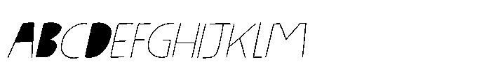 Kissy Face Line Closed Italic Font UPPERCASE