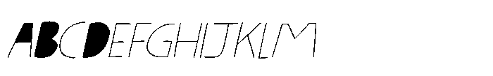 Kissy Face Line Closed Italic FONT