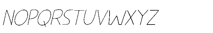 Kissy Face Line Italic Font LOWERCASE