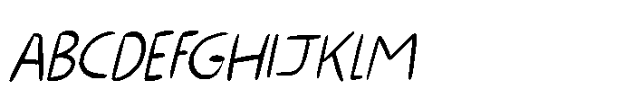 Kissy Face Pencil Italic Font UPPERCASE