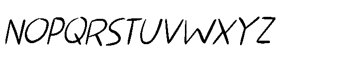Kissy Face Pencil Italic Font UPPERCASE