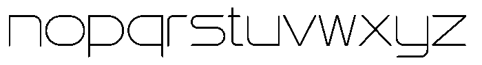 Kitcut S Thin Font LOWERCASE