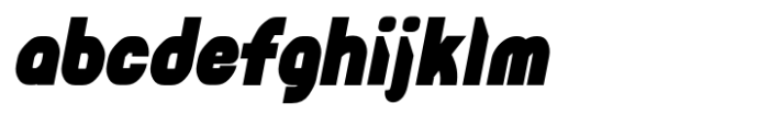 Kithan Bold Condensed Italic Font LOWERCASE
