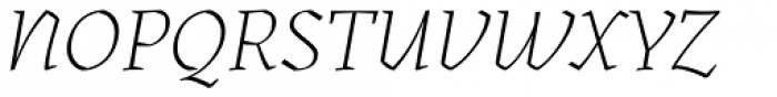 Kitsch Extralight Italic Font UPPERCASE