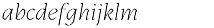 Kitsch Extralight Italic Font LOWERCASE