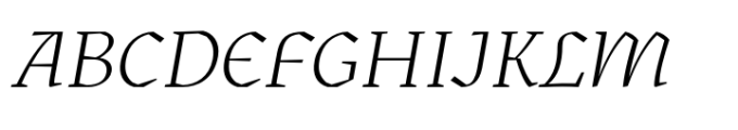 Kitsch Light Italic Font UPPERCASE