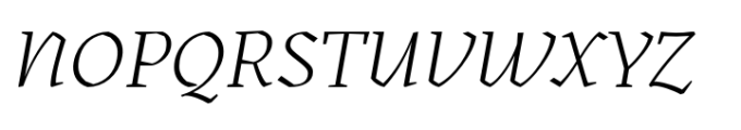 Kitsch Light Italic Font UPPERCASE