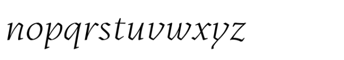 Kitsch Light Italic Font LOWERCASE