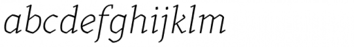 Kitsch Text Extralight Italic Font LOWERCASE