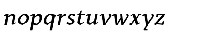 Kitsch Text Medium Italic Font LOWERCASE